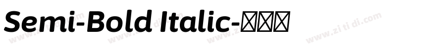 Semi-Bold Italic字体转换 Semi-Bold Italic字体转换